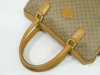 GUCCI オールドグッチ マイクロGG ミニ ボストンバッグ ブラウン