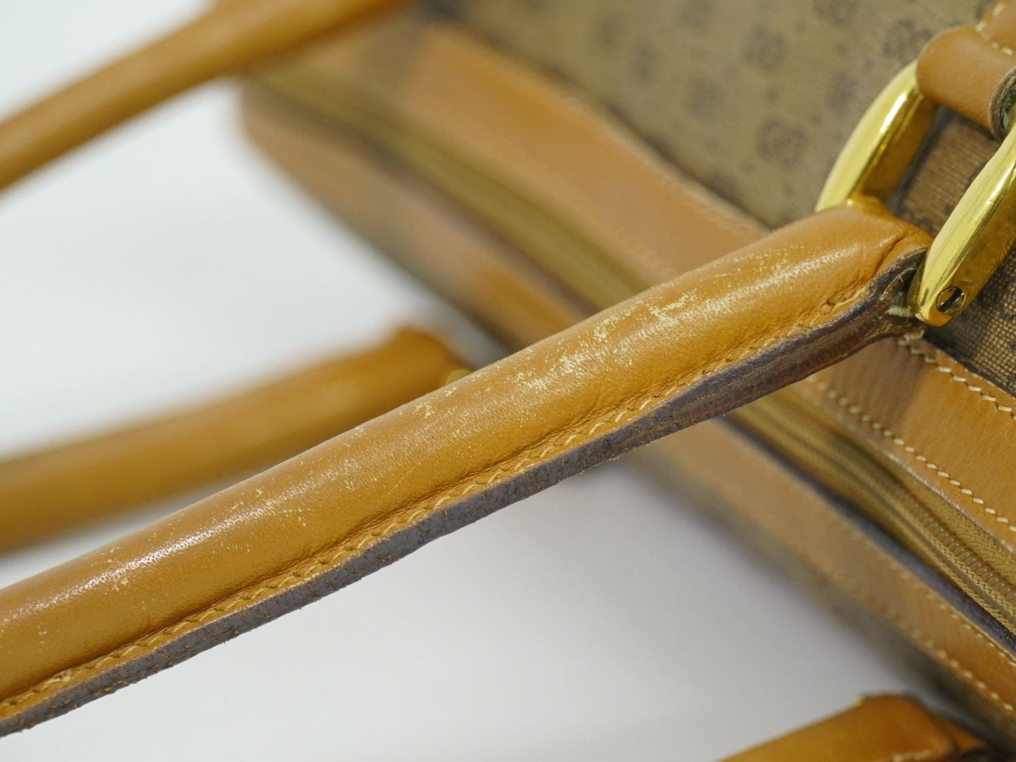 GUCCI オールドグッチ マイクロGG ミニ ボストンバッグ ブラウン