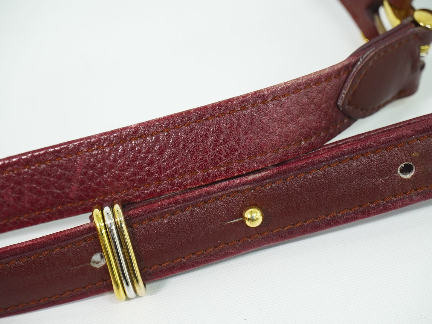 Cartier マストライン ショルダーバッグ ボルドー