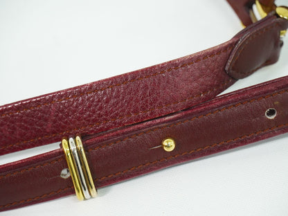 Cartier マストライン ショルダーバッグ ボルドー