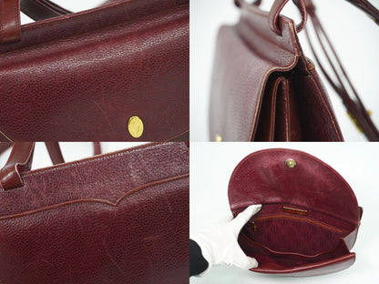 Cartier マストライン ショルダーバッグ ボルドー