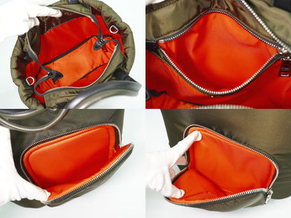 PRADA テスート ポケット 2WAY ショルダーバッグ カーキ 1BG273