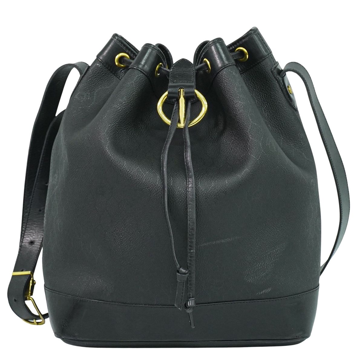 Christian Dior ハニカム柄 ショルダーバッグ ブラック