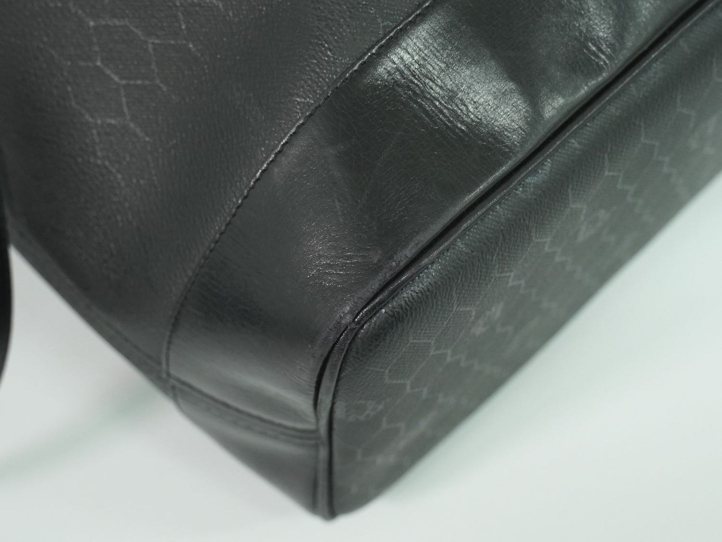 Christian Dior ハニカム柄 ショルダーバッグ ブラック