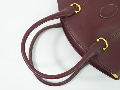 Cartier マストライン ハンドバッグ ボルドー