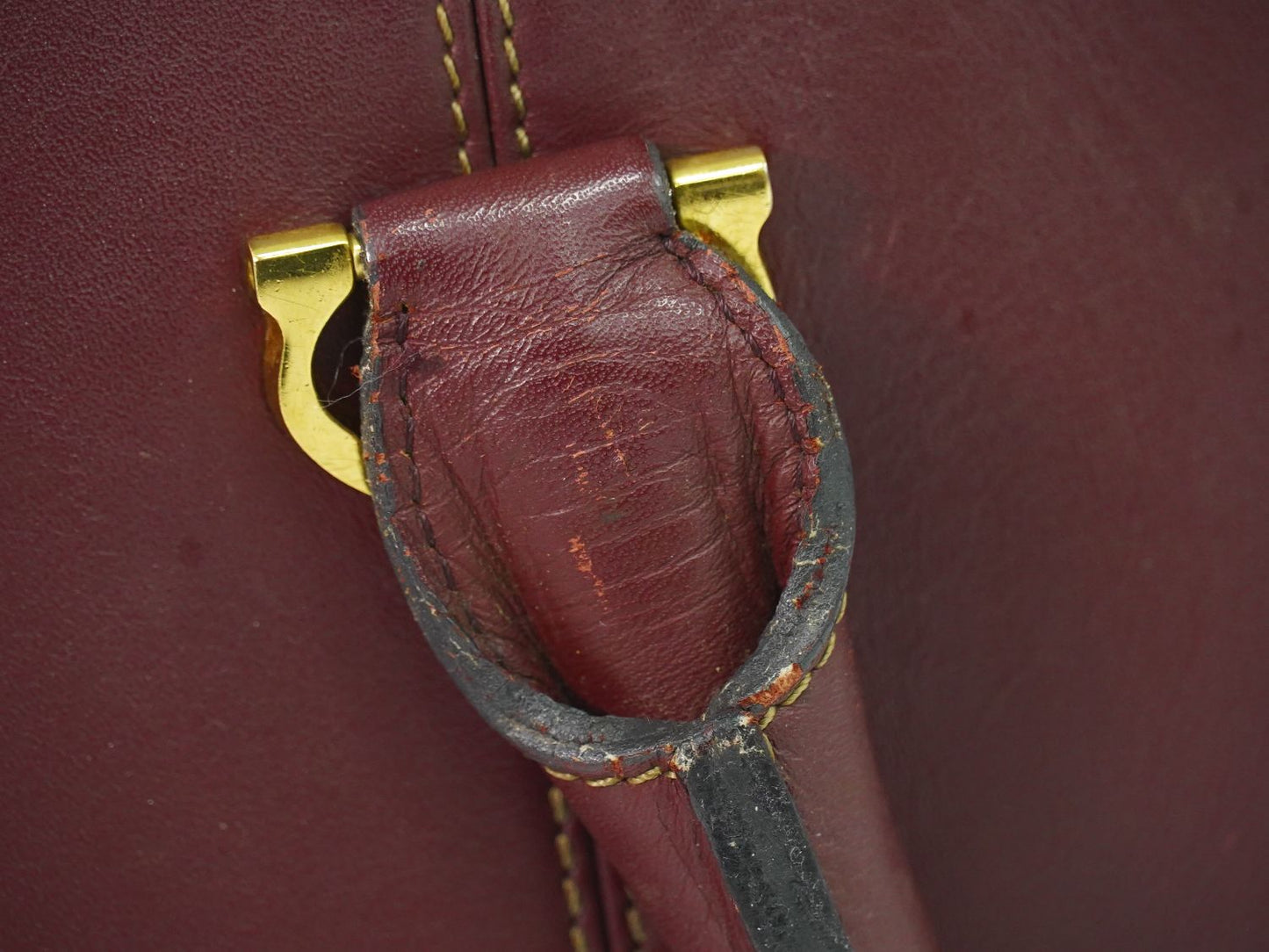 Cartier マストライン ハンドバッグ ボルドー