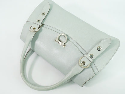 Salvatore Ferragamo ガンチーニ ハンドバッグ ライトブルー