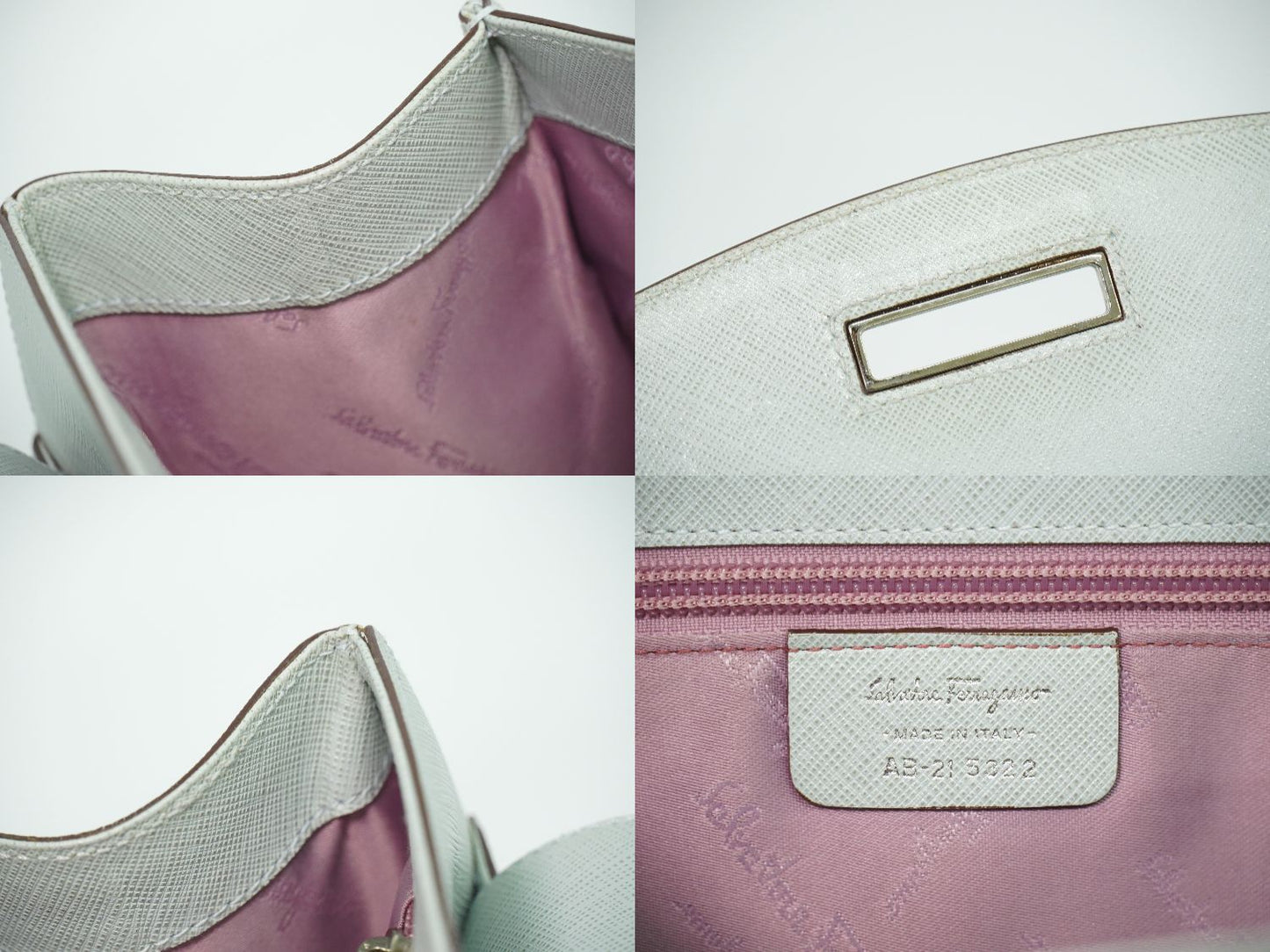 Salvatore Ferragamo ガンチーニ ハンドバッグ ライトブルー