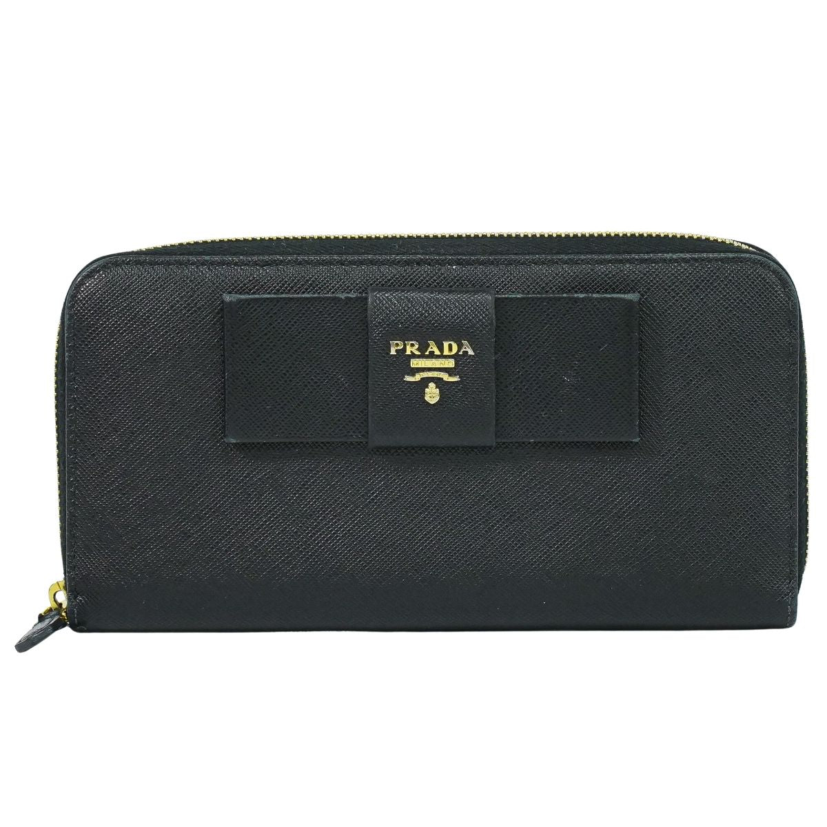 PRADA リボン 長財布 ブラック