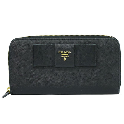 PRADA リボン 長財布 ブラック