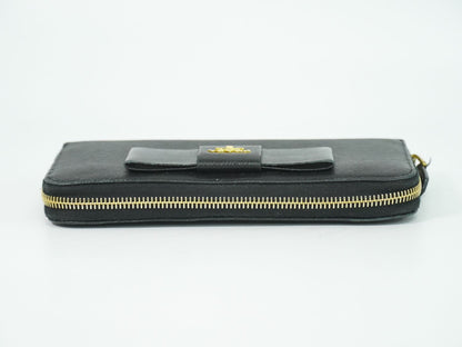 PRADA リボン 長財布 ブラック
