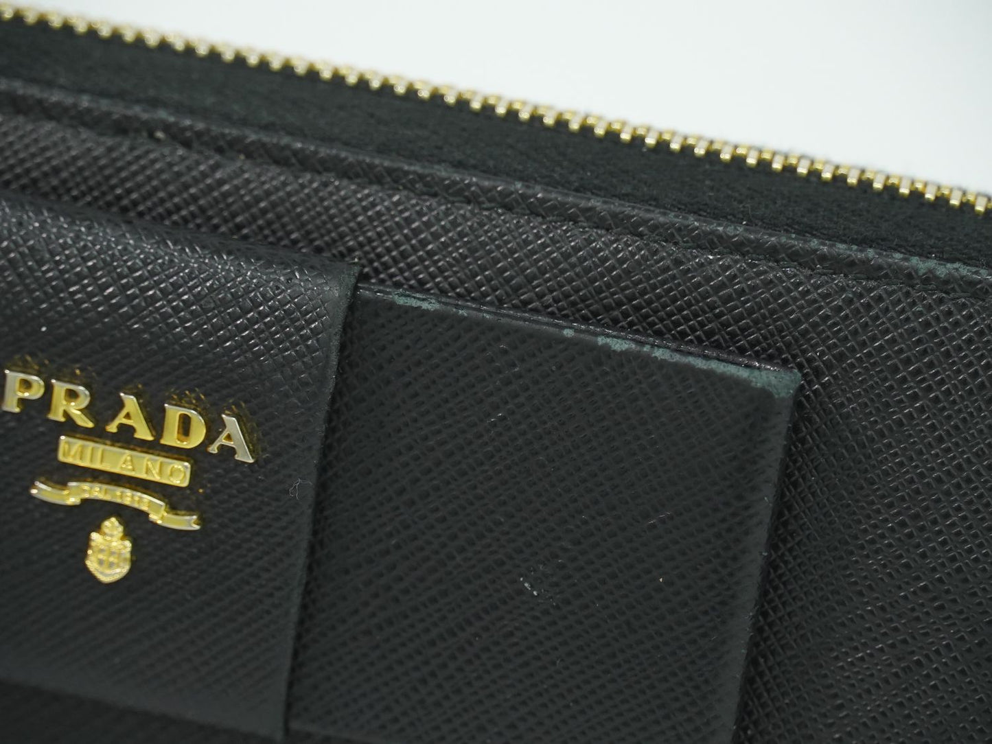 PRADA リボン 長財布 ブラック
