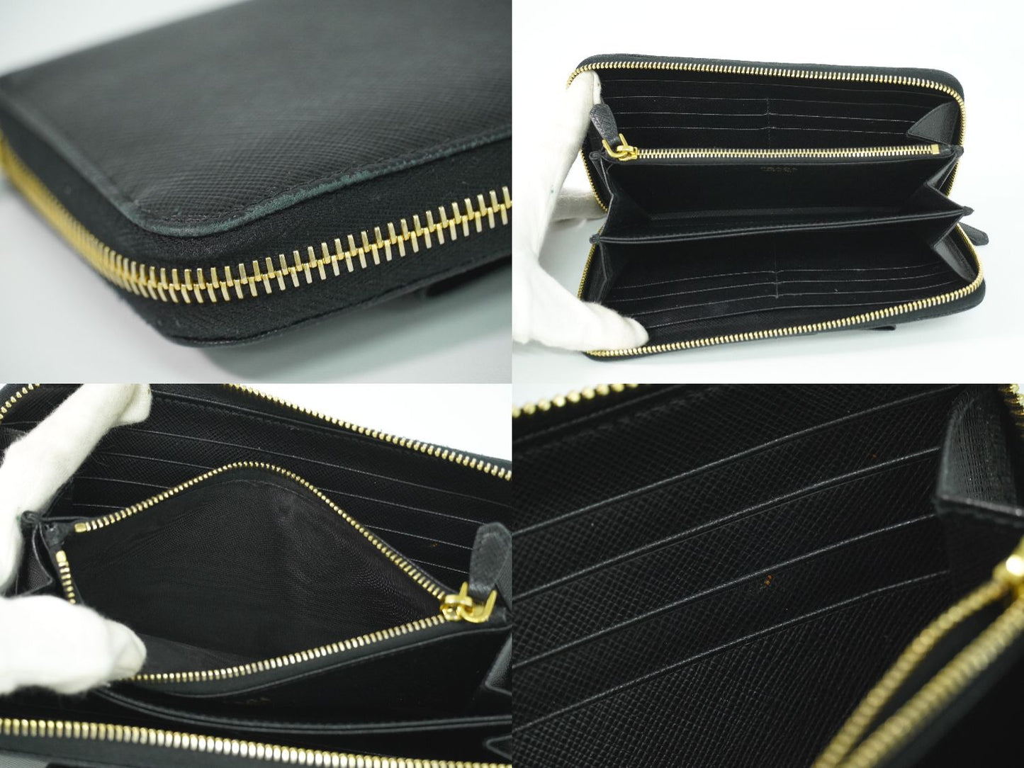 PRADA リボン 長財布 ブラック