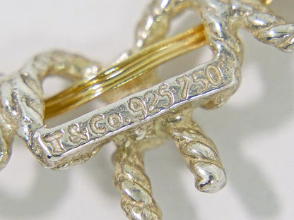 TIFFANY & Co. トリプルリボン 925 750 YG ネックレス シルバー イエローゴールド