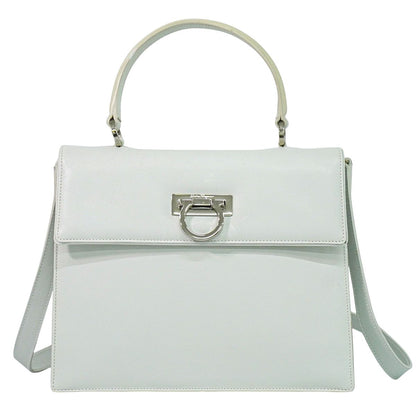 Salvatore Ferragamo ガンチーニ 2WAY ショルダーバッグ ホワイト