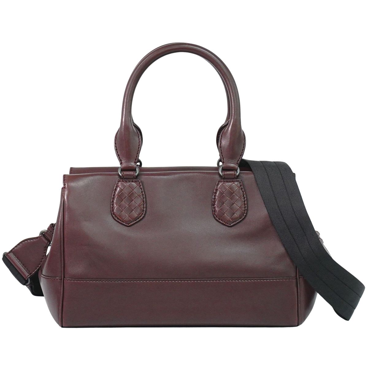 BOTTEGA VENETA イントレチャート 2WAY ショルダーバッグ ボルドー