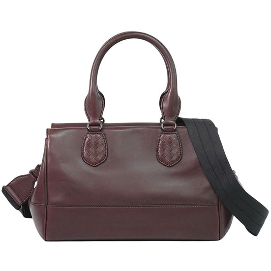 BOTTEGA VENETA イントレチャート 2WAY ショルダーバッグ ボルドー