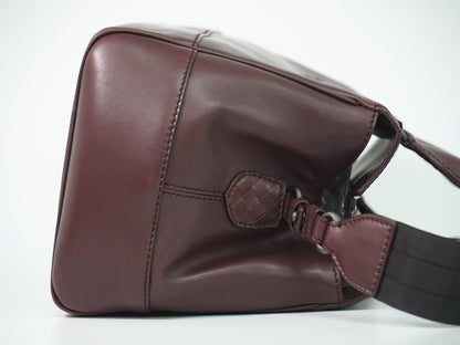 BOTTEGA VENETA イントレチャート 2WAY ショルダーバッグ ボルドー