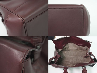 BOTTEGA VENETA イントレチャート 2WAY ショルダーバッグ ボルドー