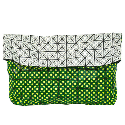 BAOBAO ISSEY MIYAKE ドット クラッチバッグ グリーン ホワイト