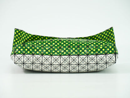 BAOBAO ISSEY MIYAKE ドット クラッチバッグ グリーン ホワイト