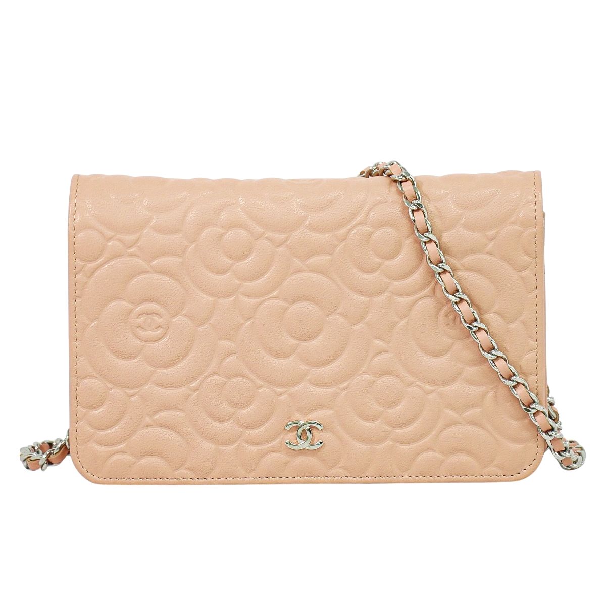 CHANEL ココマーク カメリア ショルダーウォレット ピンク