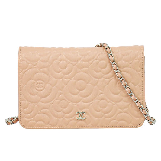 CHANEL ココマーク カメリア ショルダーウォレット ピンク