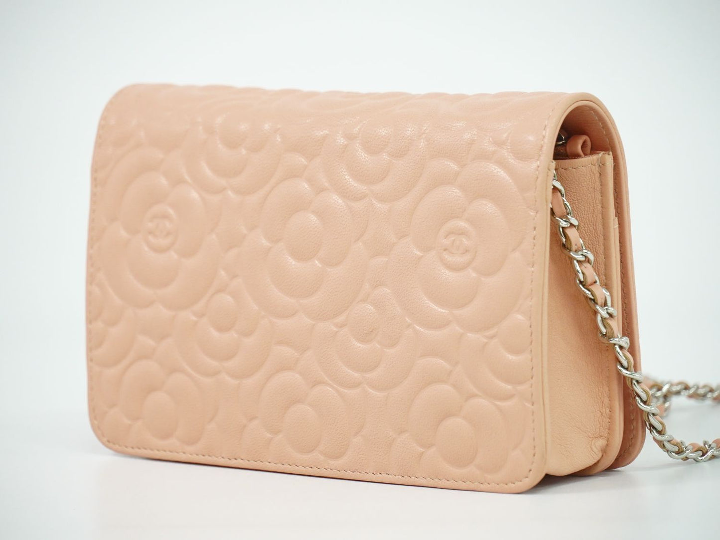 CHANEL ココマーク カメリア ショルダーウォレット ピンク