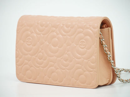 CHANEL ココマーク カメリア ショルダーウォレット ピンク