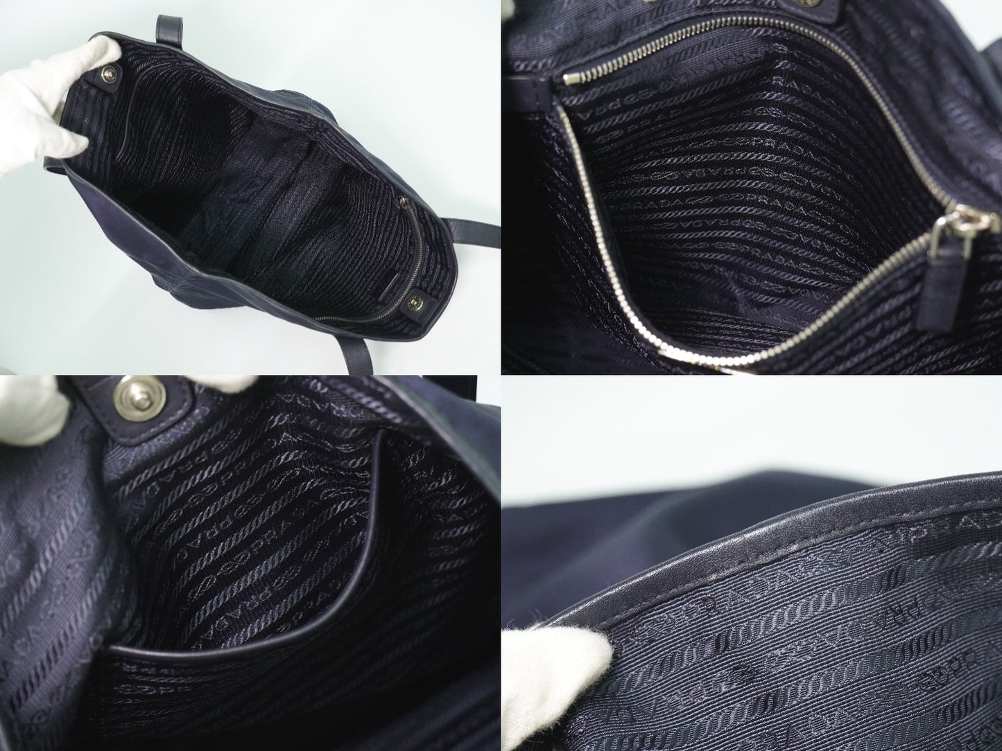 PRADA テスート ショルダーバッグ ネイビー BR4371