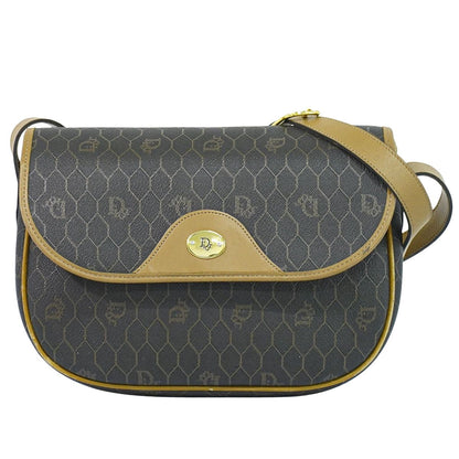 Christian Dior ハニカム柄 ショルダーバッグ ブラック