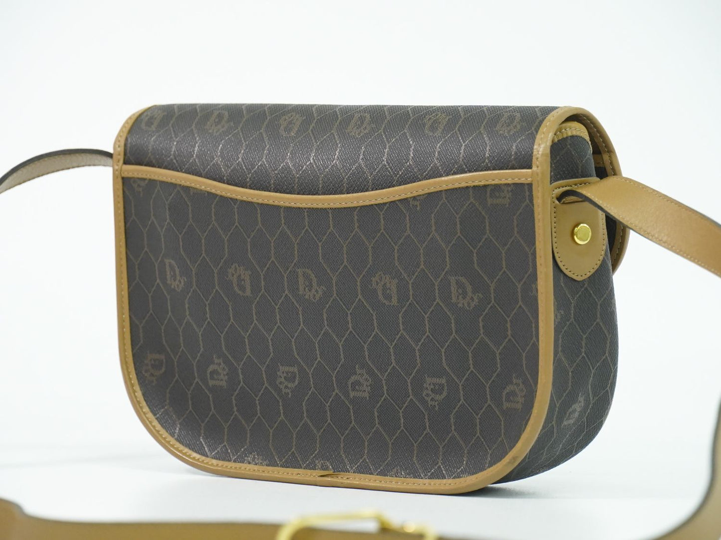 Christian Dior ハニカム柄 ショルダーバッグ ブラック