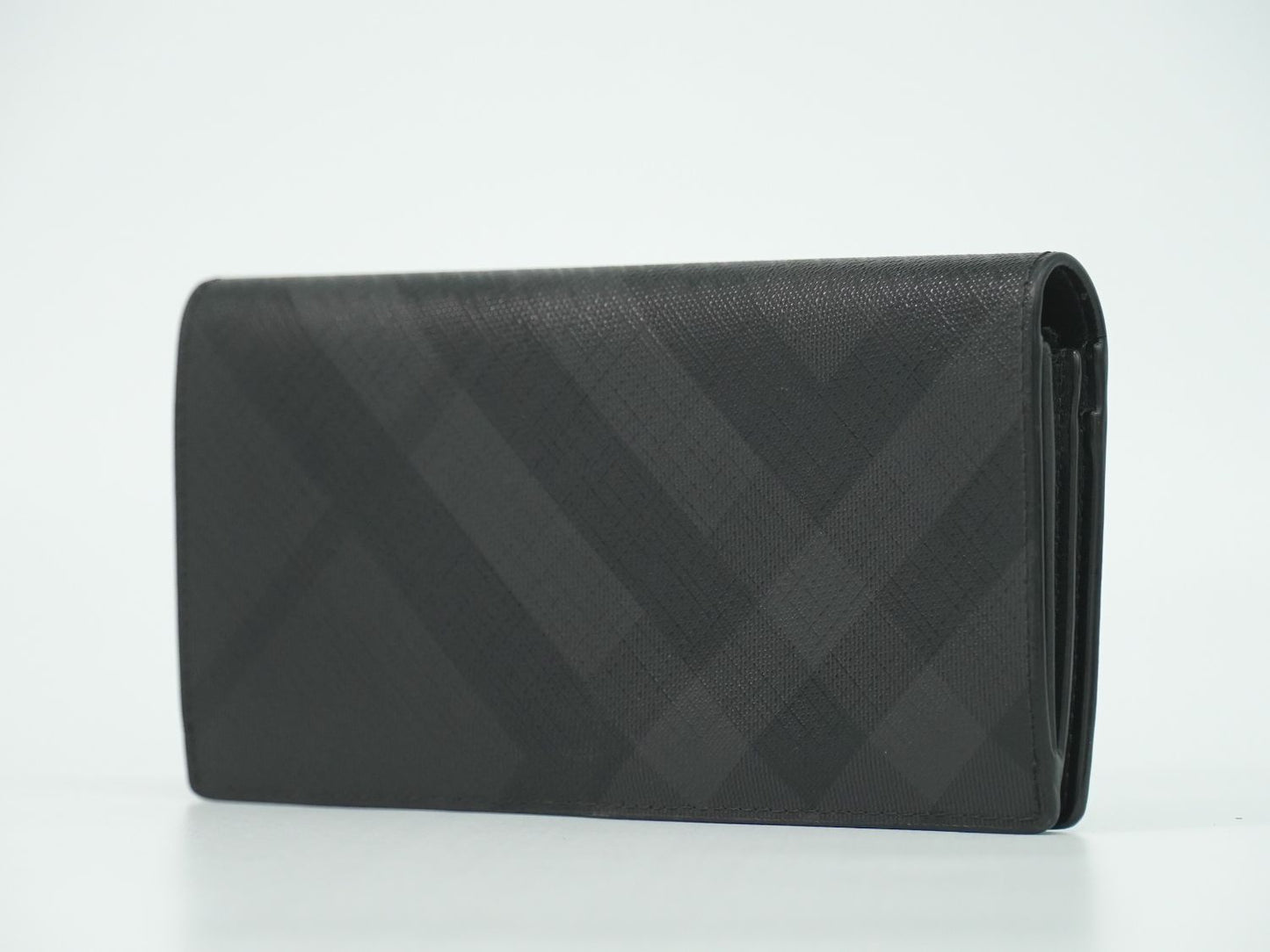 BURBERRY チェック柄 長財布 ブラック