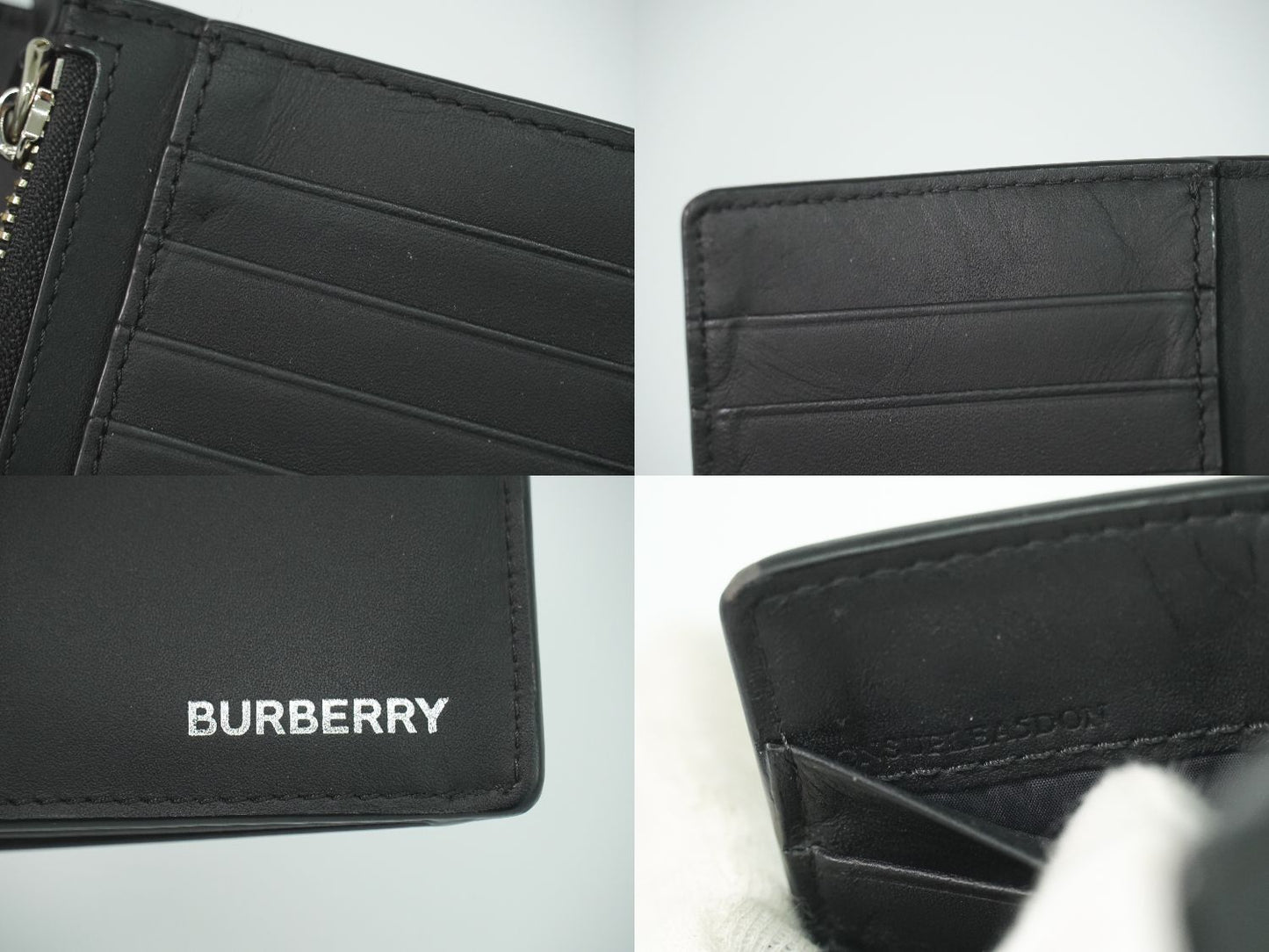 BURBERRY チェック柄 長財布 ブラック