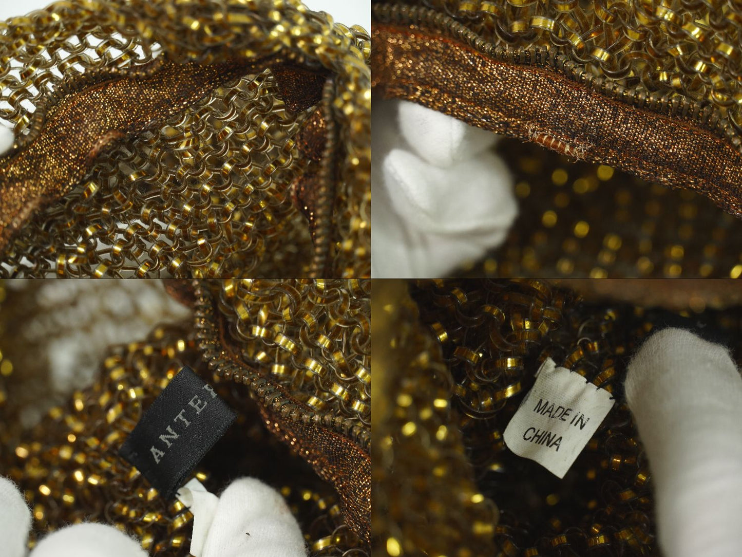 ANTEPRIMA ワイヤーバッグ ゴールド