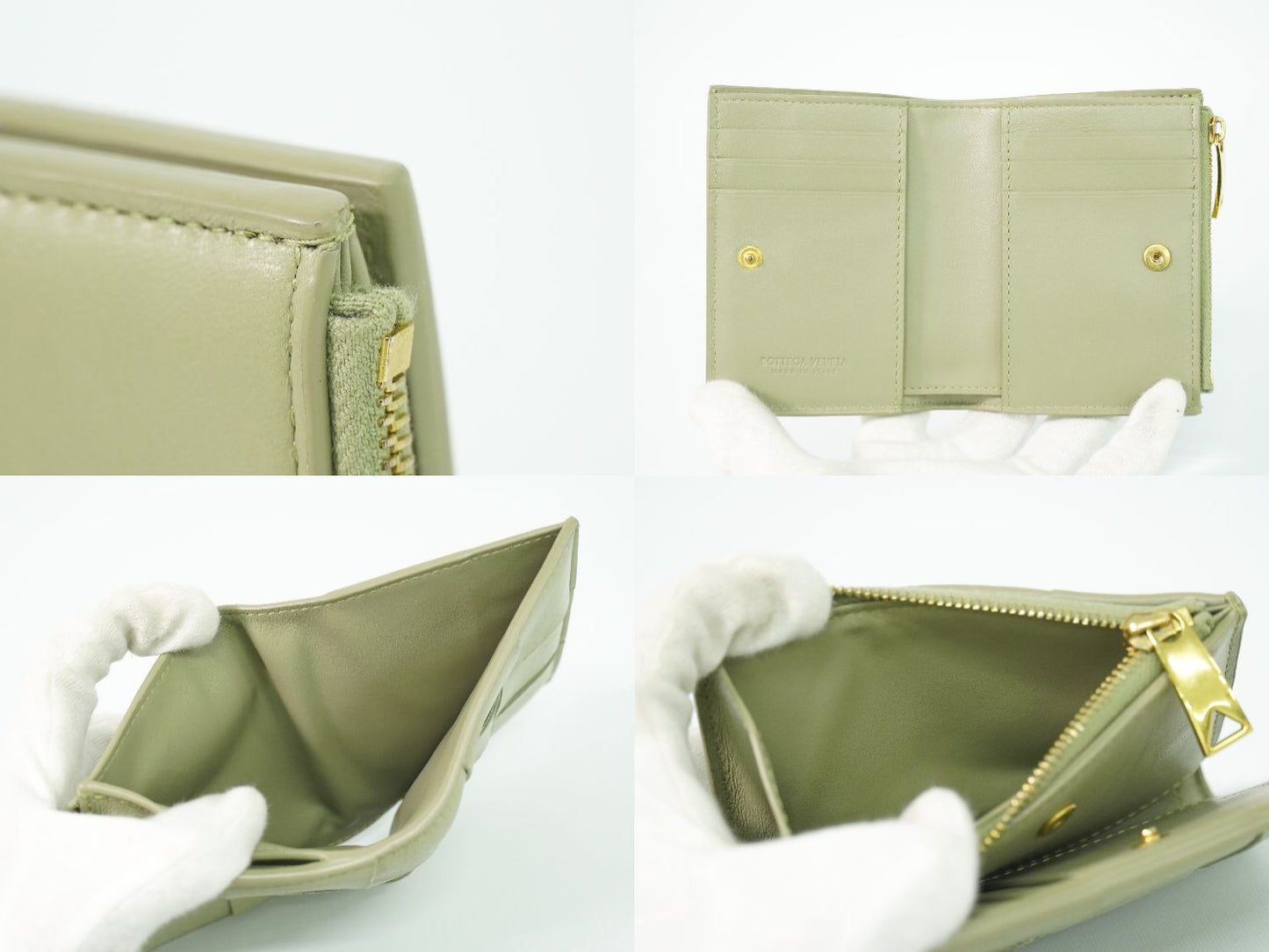 BOTTEGA VENETA カセット スモール 折財布 ライトカーキ