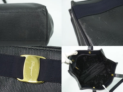 Salvatore Ferragamo ヴァラ ショルダーバッグ ブラック