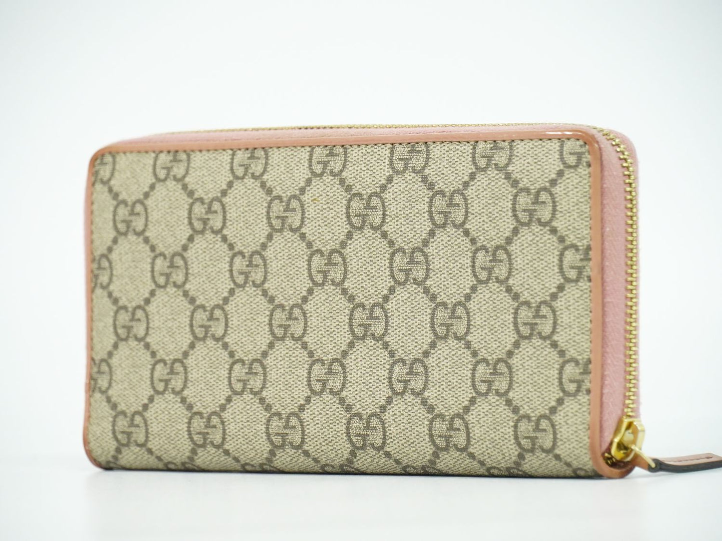 GUCCI リボン GGスプリーム 長財布 ベージュ ピンク 388688