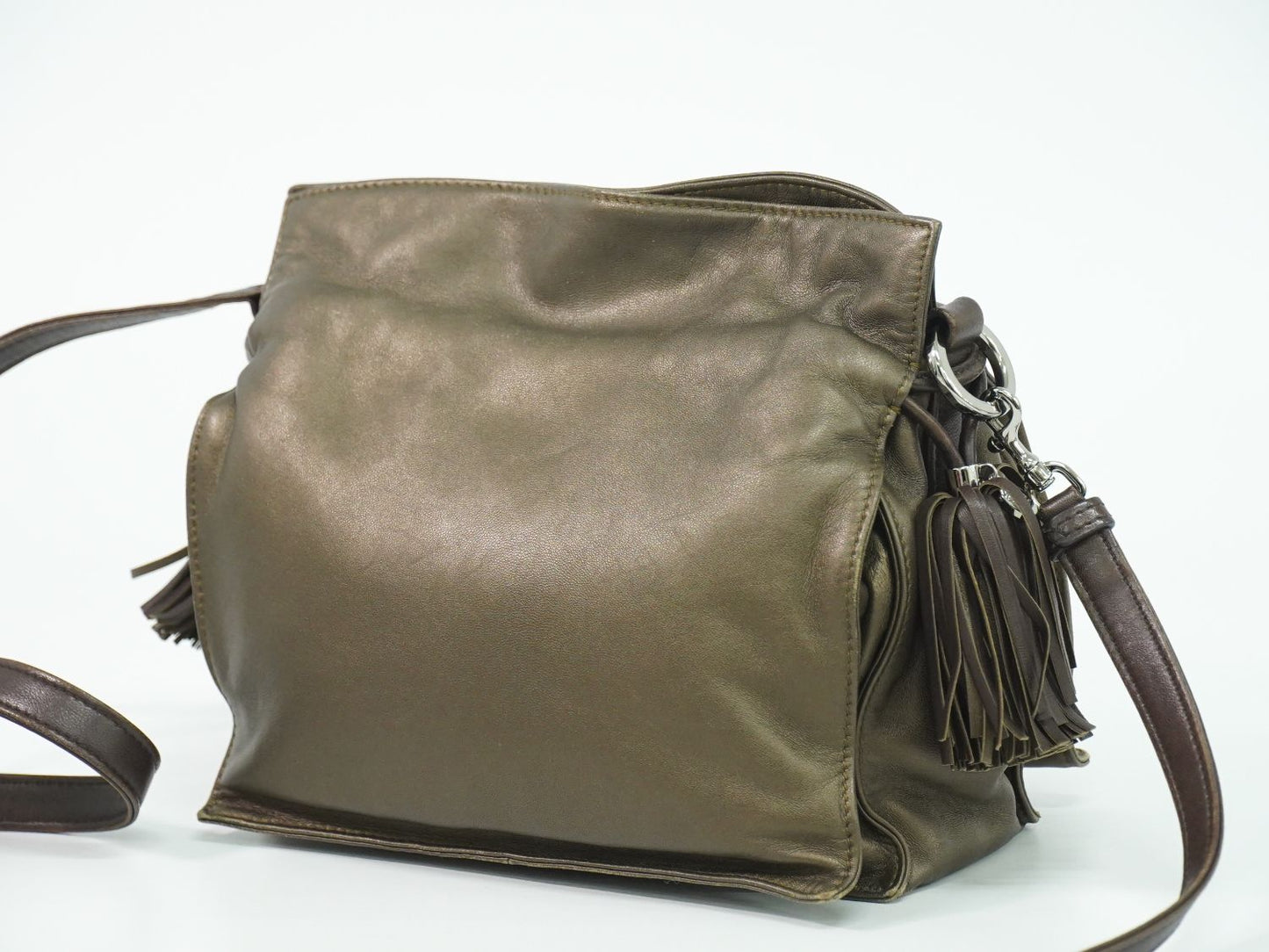 LOEWE フラメンコ タッセル ショルダーバッグ ブロンズ