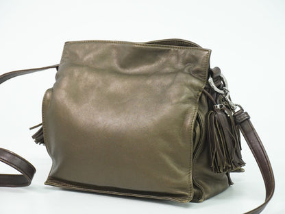 LOEWE フラメンコ タッセル ショルダーバッグ ブロンズ