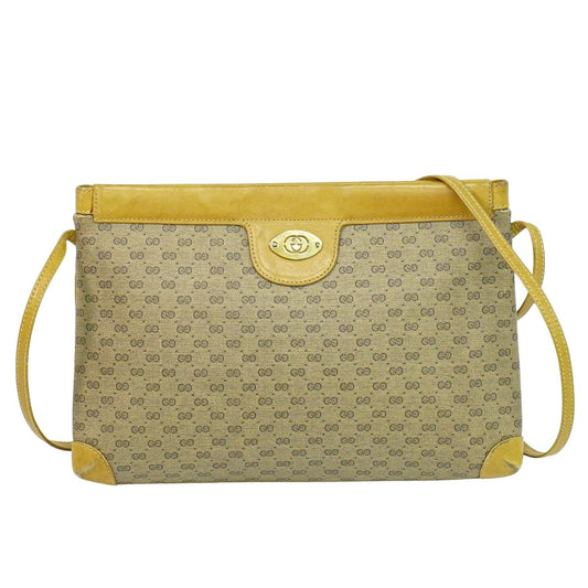 GUCCI オールドグッチ マイクロGG ショルダーバッグ ブラウン