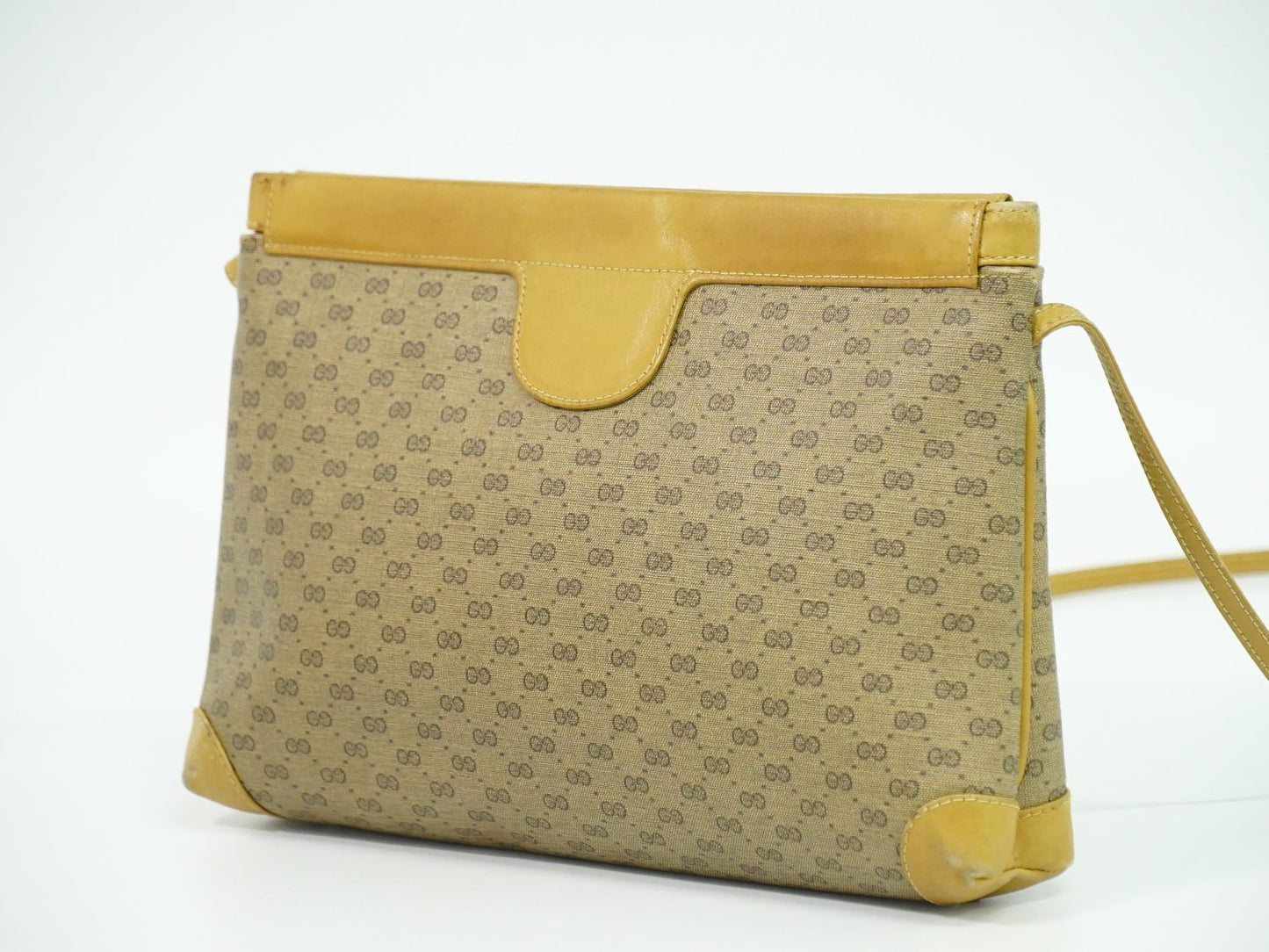 GUCCI オールドグッチ マイクロGG ショルダーバッグ ブラウン