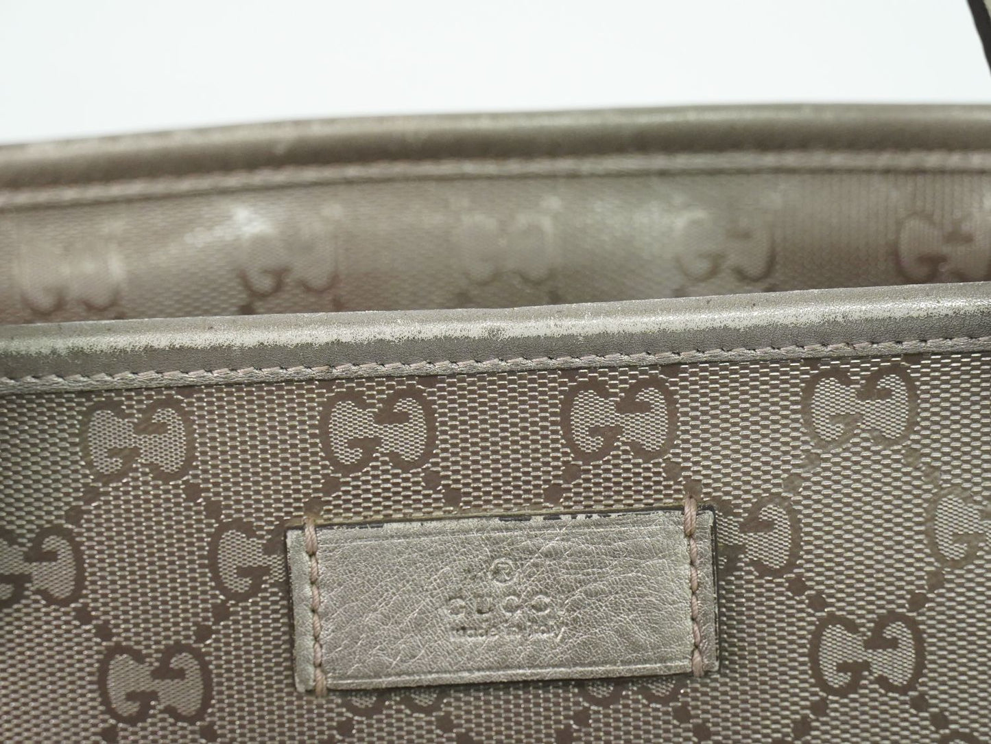 GUCCI GGインプリメ トートバッグ シャンパンゴールド 211138