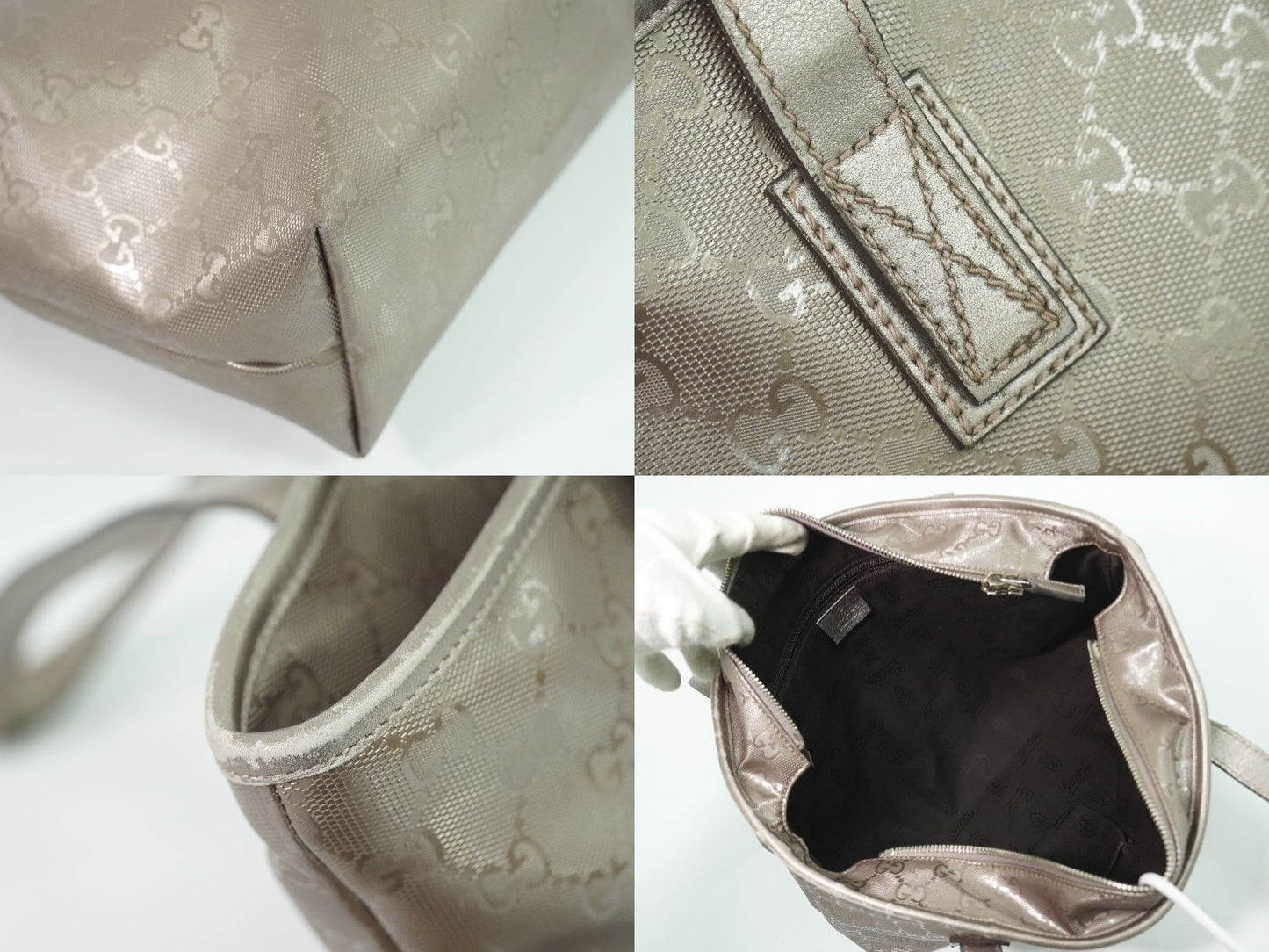 GUCCI GGインプリメ トートバッグ シャンパンゴールド 211138