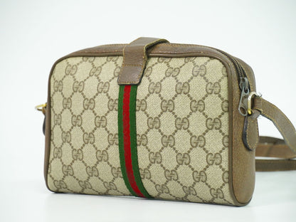 GUCCI オールドグッチ シェリーライン GGスプリーム ショルダーバッグ ベージュ ブラウン