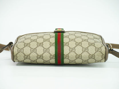 GUCCI オールドグッチ シェリーライン GGスプリーム ショルダーバッグ ベージュ ブラウン