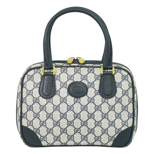 GUCCI GGスプリーム ハンドバッグ ネイビー