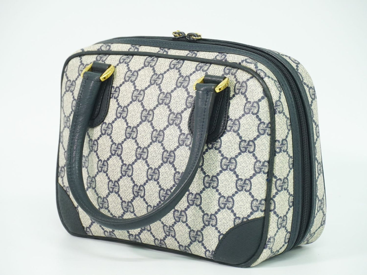 GUCCI GGスプリーム ハンドバッグ ネイビー