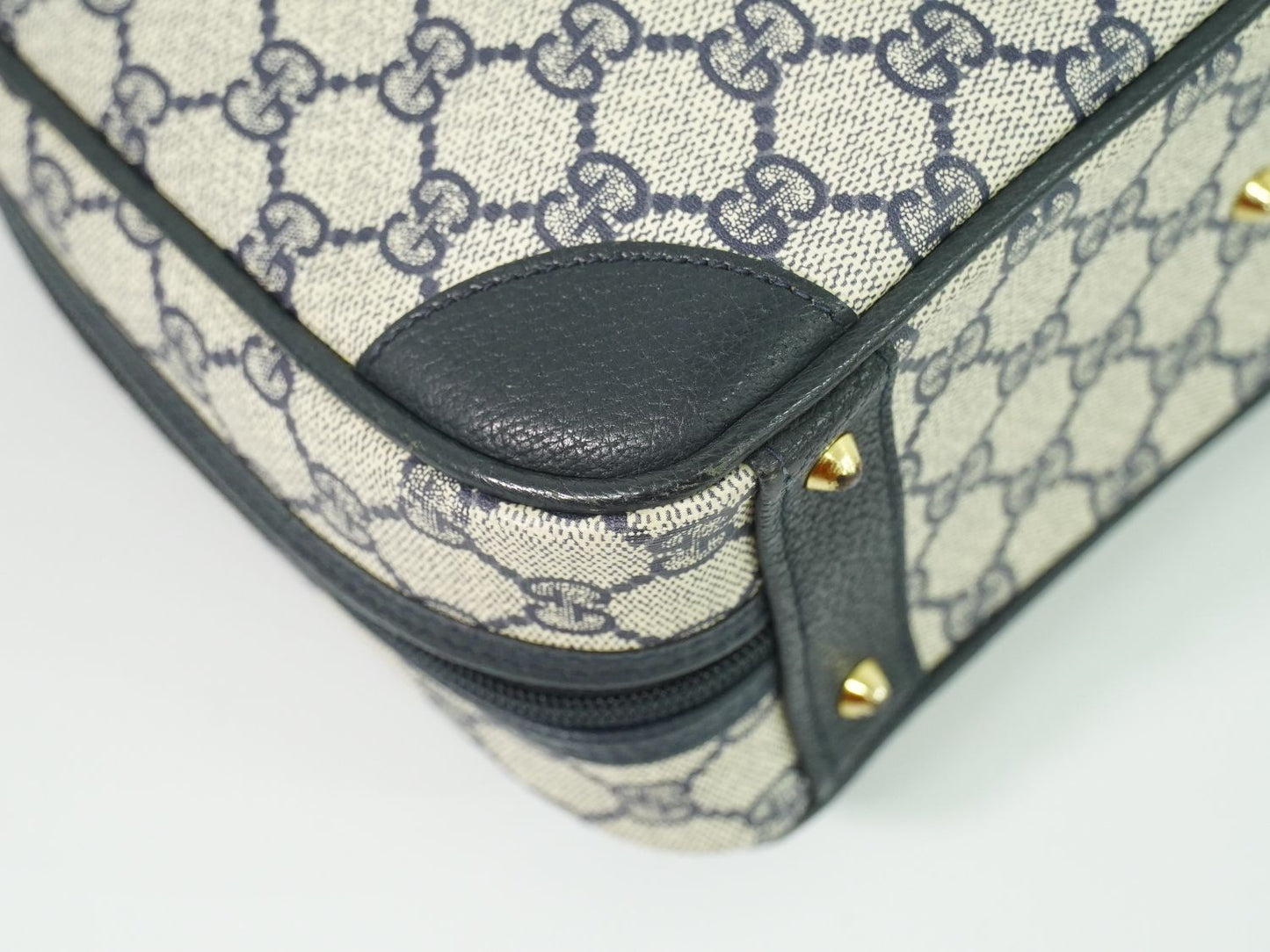 GUCCI GGスプリーム ハンドバッグ ネイビー