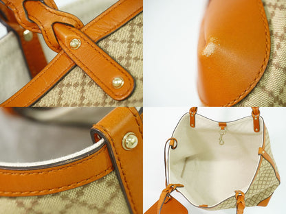 GUCCI ディアマンテ トートバッグ ベージュ オレンジ 247209
